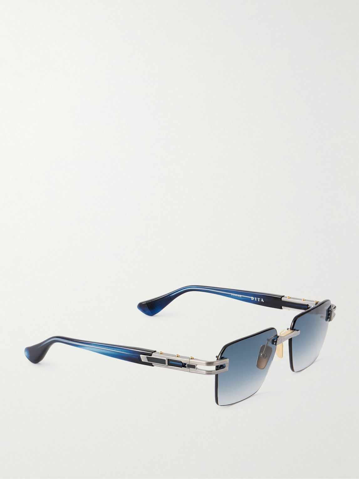 DITA - Meta-Evo One Square-Frame Silver-Tone and Acetate Sunglasses