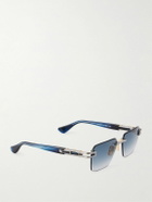 DITA - Meta-Evo One Square-Frame Silver-Tone and Acetate Sunglasses