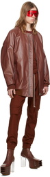 Rick Owens Burgundy Mastodon Mega Cargo Pants