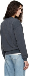 ANINE BING Gray Spencer Leopard Sweatshirt