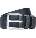 Paul Smith - 3cm Navy Leather Belt - Blue