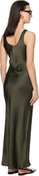 ANINE BING Khaki Camille Midi Dress