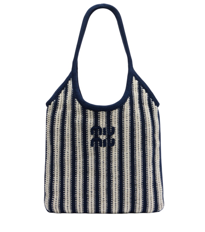 Photo: Miu Miu Ivy striped crochet shoulder bag
