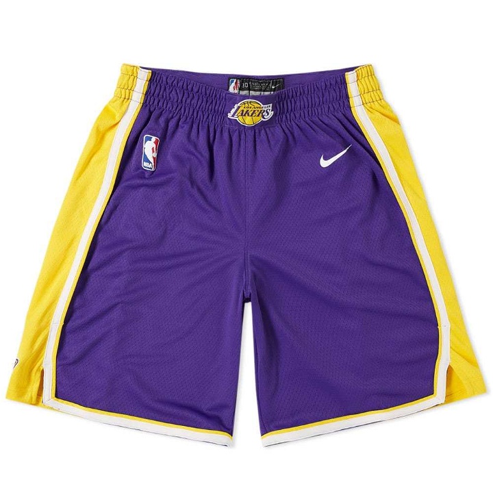 Photo: Nike Los Angeles Lakers Statement Edition Swingman Short Purple