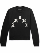 AMIRI - Wes Lang Logo-Embroidered Cotton-Jersey Sweatshirt - Black