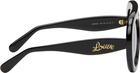 LOEWE Black Round Spoiler Aviator Sunglasses
