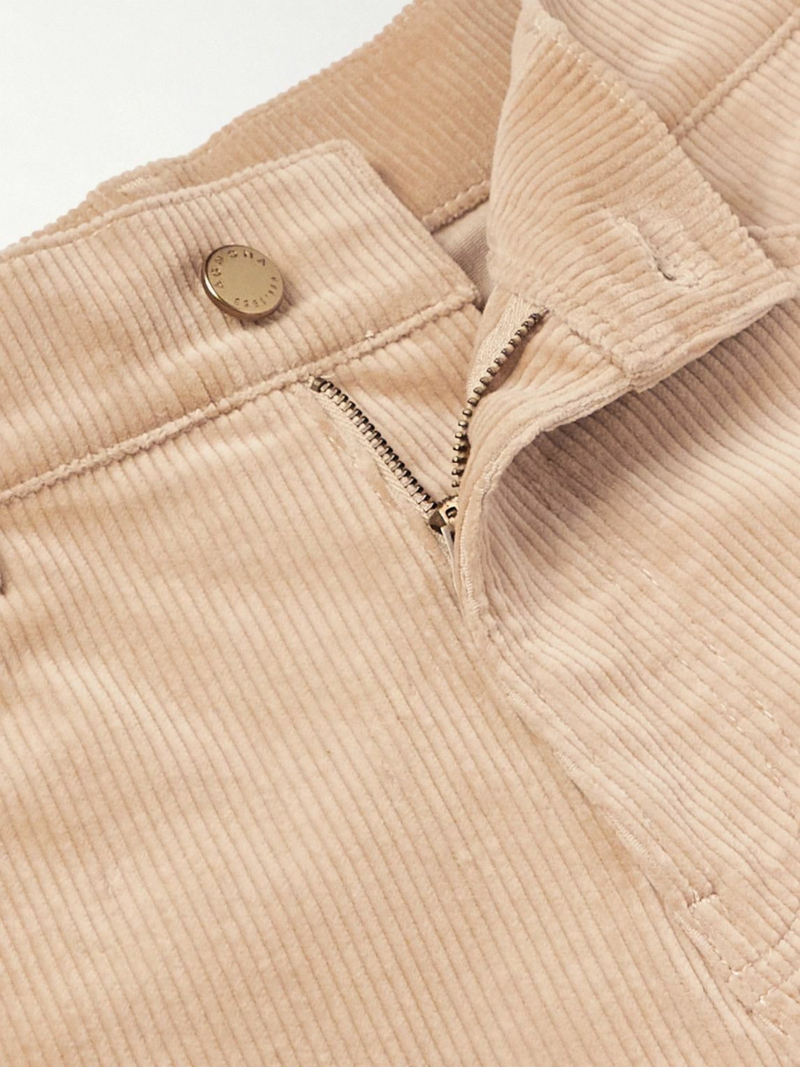 Agnona - Straight-Leg Stretch-Cotton Corduroy Trousers - Neutrals