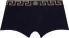 Versace Underwear Three-Pack Multicolor Greca Border Boxer Briefs