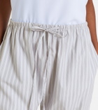 Leset Yoshi striped cotton-blend wide-leg pants