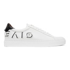 Givenchy White and Black Reverse Logo Urban Street Sneakers