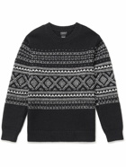 Club Monaco - Fair Isle Wool-Blend Sweater - Black