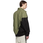 Unravel Green and Black Motion T Windbreaker Jacket