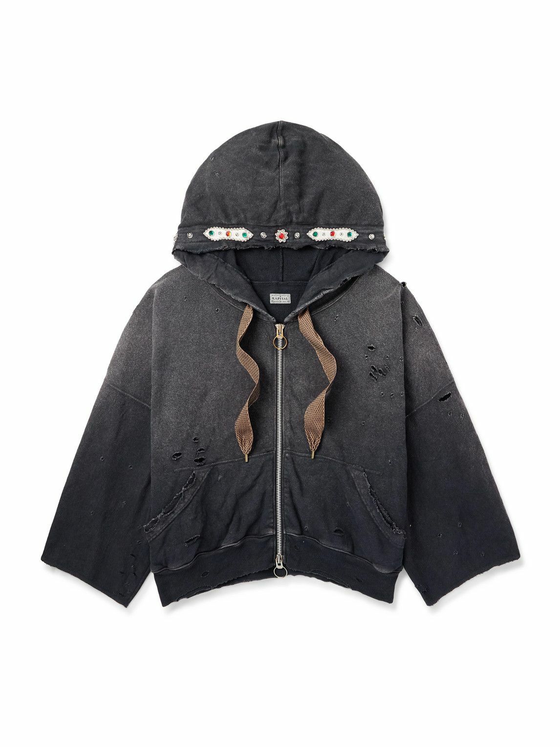 kapital スエットパ―カ― Kapital Smooth Jersey KOCHI & ZEPHYR Track JKT - Navy