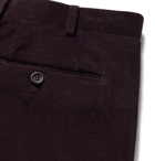 Canali - Aubergine Kei Slim-Fit Cotton-Blend Corduroy Suit Trousers - Purple