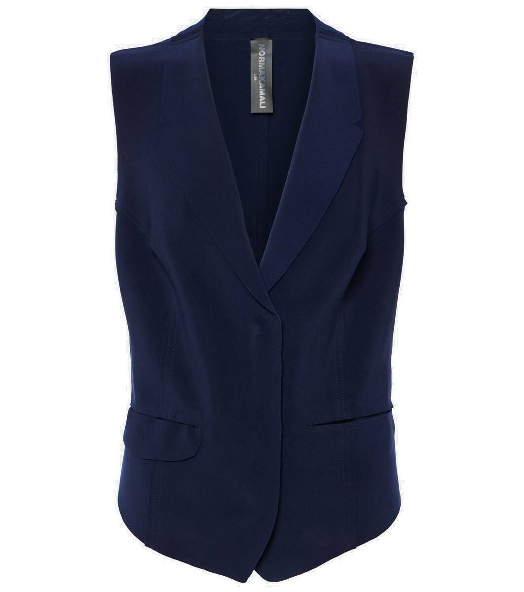 【Norma Kamali】 Chalkストライプ racerbackベスト Norma Kamali Chalk stripe racerback vest Norma Kamali