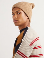 THE ELDER STATESMAN - Short Bunny Echo Ribbed Cashmere Beanie