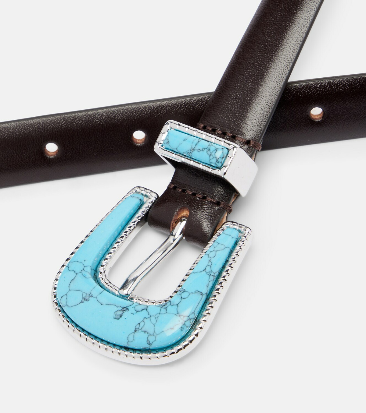 Déhanche Travertine leather belt