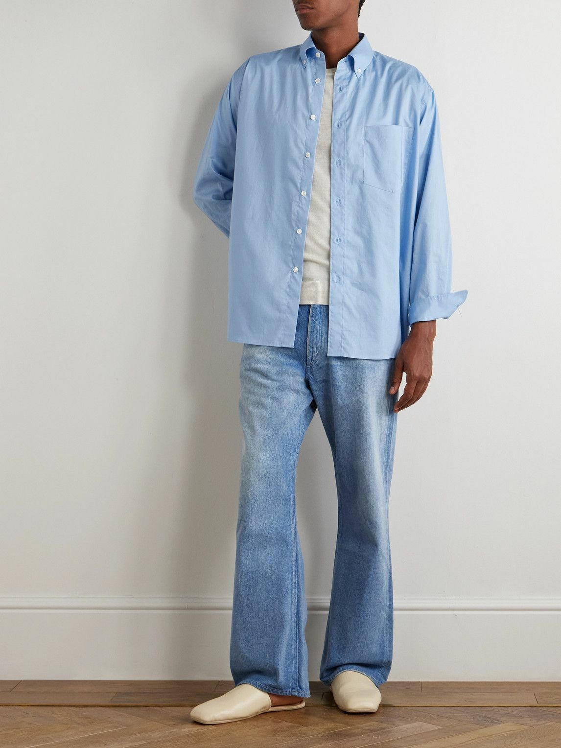 Auralee - Wide-Leg Selvedge Jeans - Blue