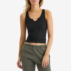 Joah Brown Women's Henley Tank Top in Vintage Black