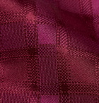 Charvet - 8.5cm Checked Silk-Jacquard Tie - Burgundy