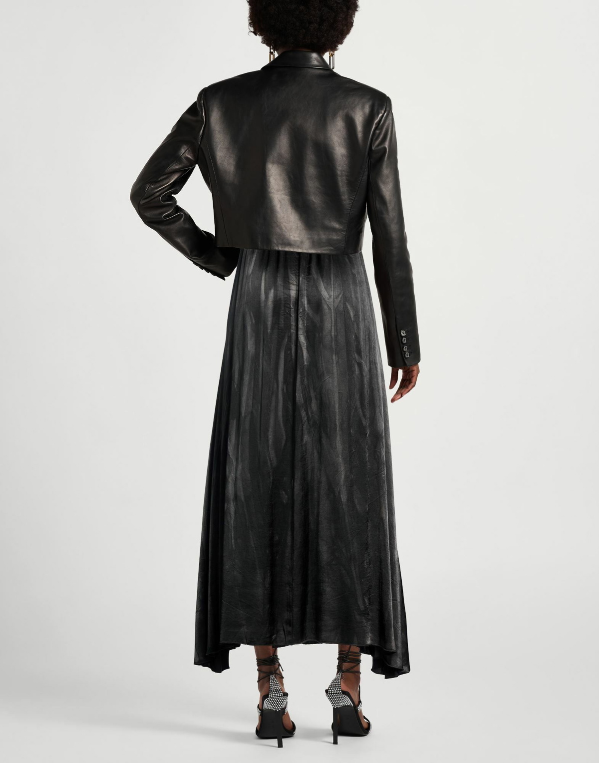 Manila Grace Womens Maxi skirt in Charcoal