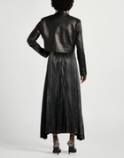 Manila Grace Womens Maxi skirt in Charcoal