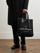 Salvatore Ferragamo - Logo-Print Leather-Trimmed Canvas Tote Bag