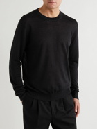 Club Monaco - Slim-Fit Linen Sweater - Black