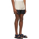 Botter Beige and Navy Crepe Incrustated Shorts