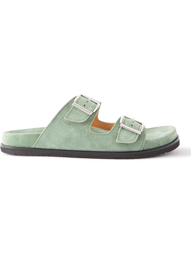 Photo: Mr P. - David Regenerated Suede by evolo Sandals - Green