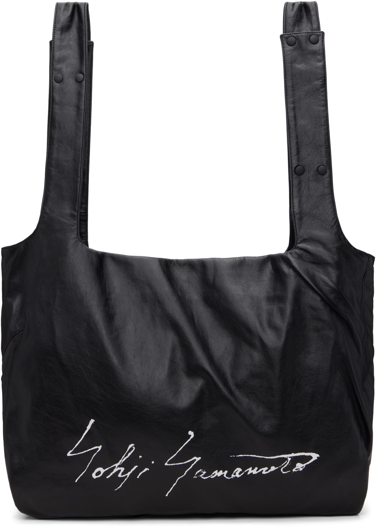 Yohji Yamamoto Black discord Unevenness Tote Yohji Yamamoto