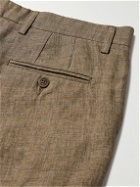 Frescobol Carioca - Affonso Tapered Linen Suit Trousers - Brown