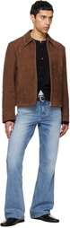 TONYWACK Blue Flared-Leg Distressed Jeans