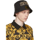 Versace Jeans Couture Black and Gold Logo Bucket Hat
