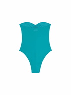 MC2 Saint Barth Women Teal Green Strapless One Piece Swimsuit Soleil