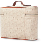 Métier - Many Days Leather-Trimmed Printed Canvas Wash Bag - Neutrals