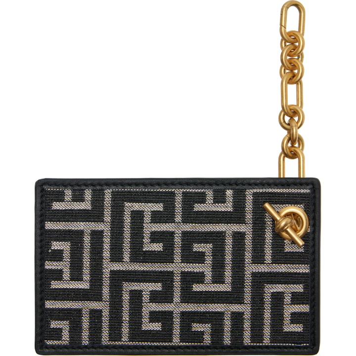 Photo: BALMAIN Black & White Pulse Chain Card Holder
