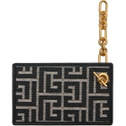 BALMAIN Black & White Pulse Chain Card Holder