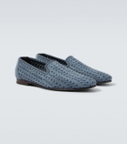 Manolo Blahnik Mario woven leather loafers