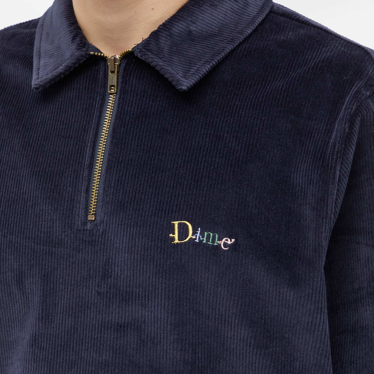 Dime Men's Friends Corduroy Pullover Jacket in Dark Navy Dime