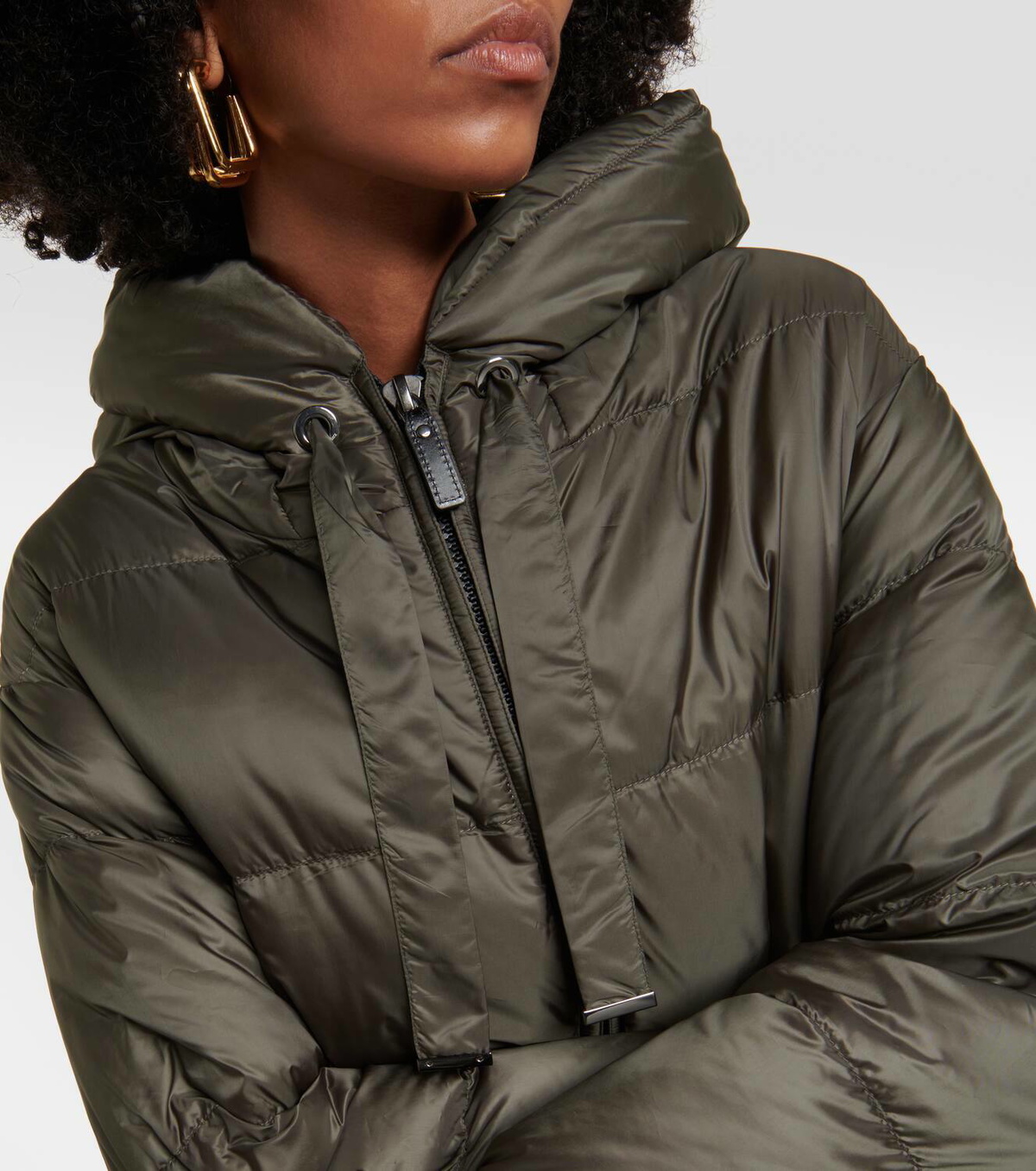 ダウンジャケット・コート Max Mara Grey polyester Greens padded jacket Jacket green | Max Mara