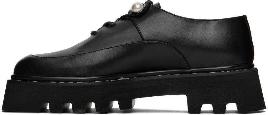 Nicholas Kirkwood Casati Derby Embellished Leather Brogues In Black