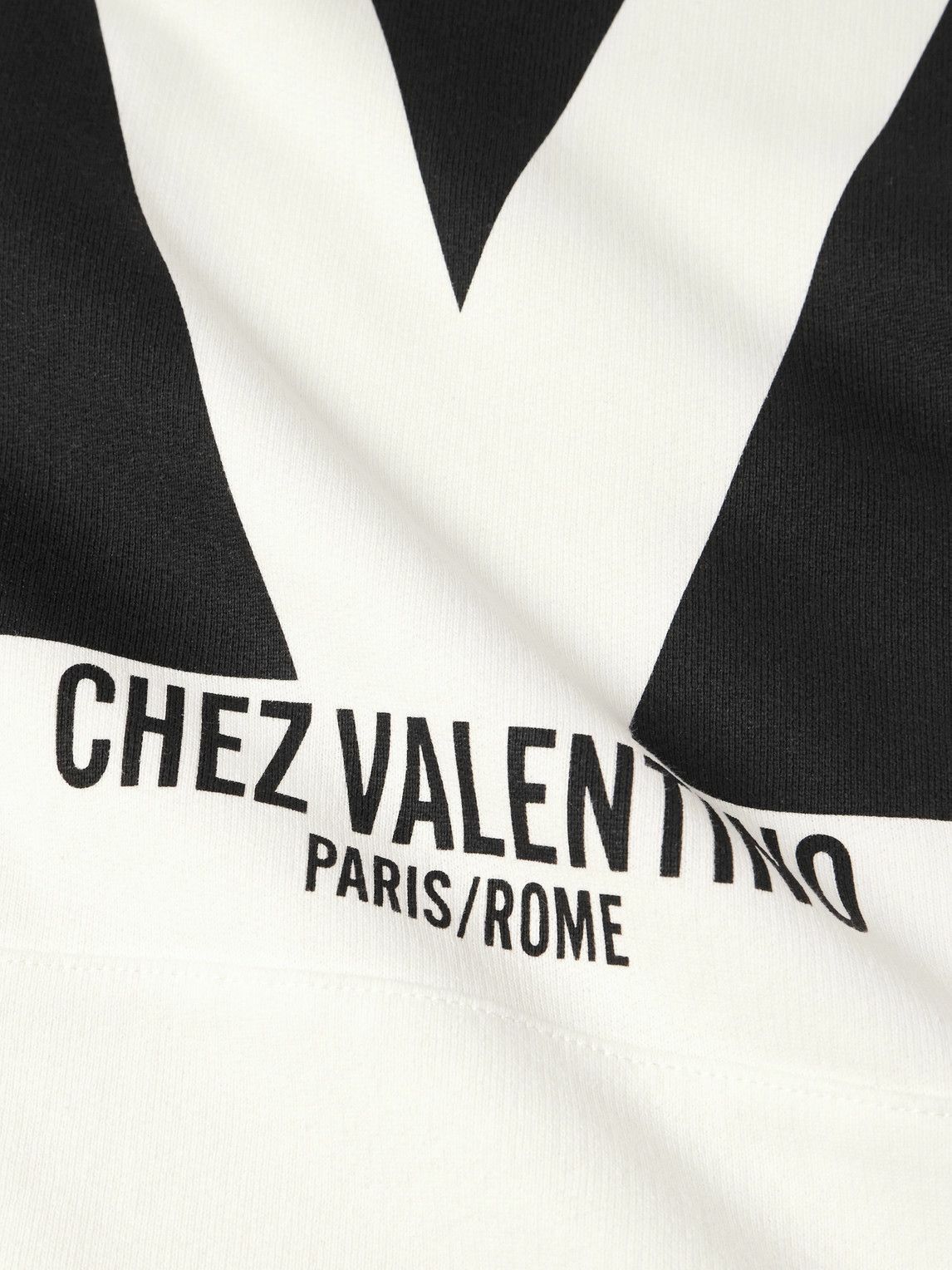 Valentino Garavani - Logo-Print Cotton-Jersey Hoodie - Neutrals