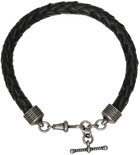 Saint Laurent Black Victorian T-Bar Bracelet