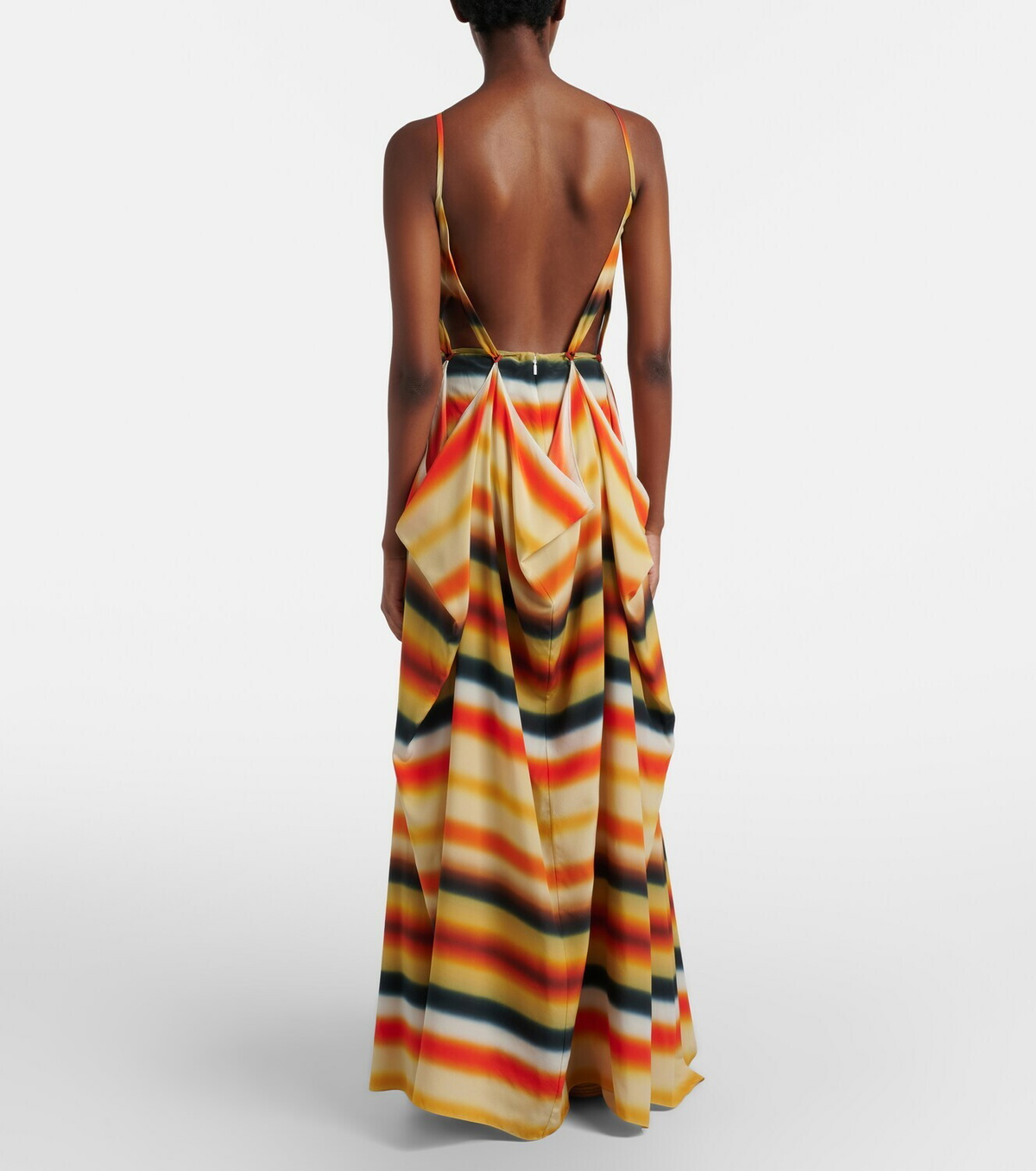 Loewe Paula's Ibiza striped silk maxi dress