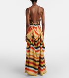 Loewe Paula's Ibiza striped silk maxi dress