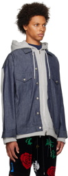 mastermind JAPAN Blue Hooded Denim Jacket