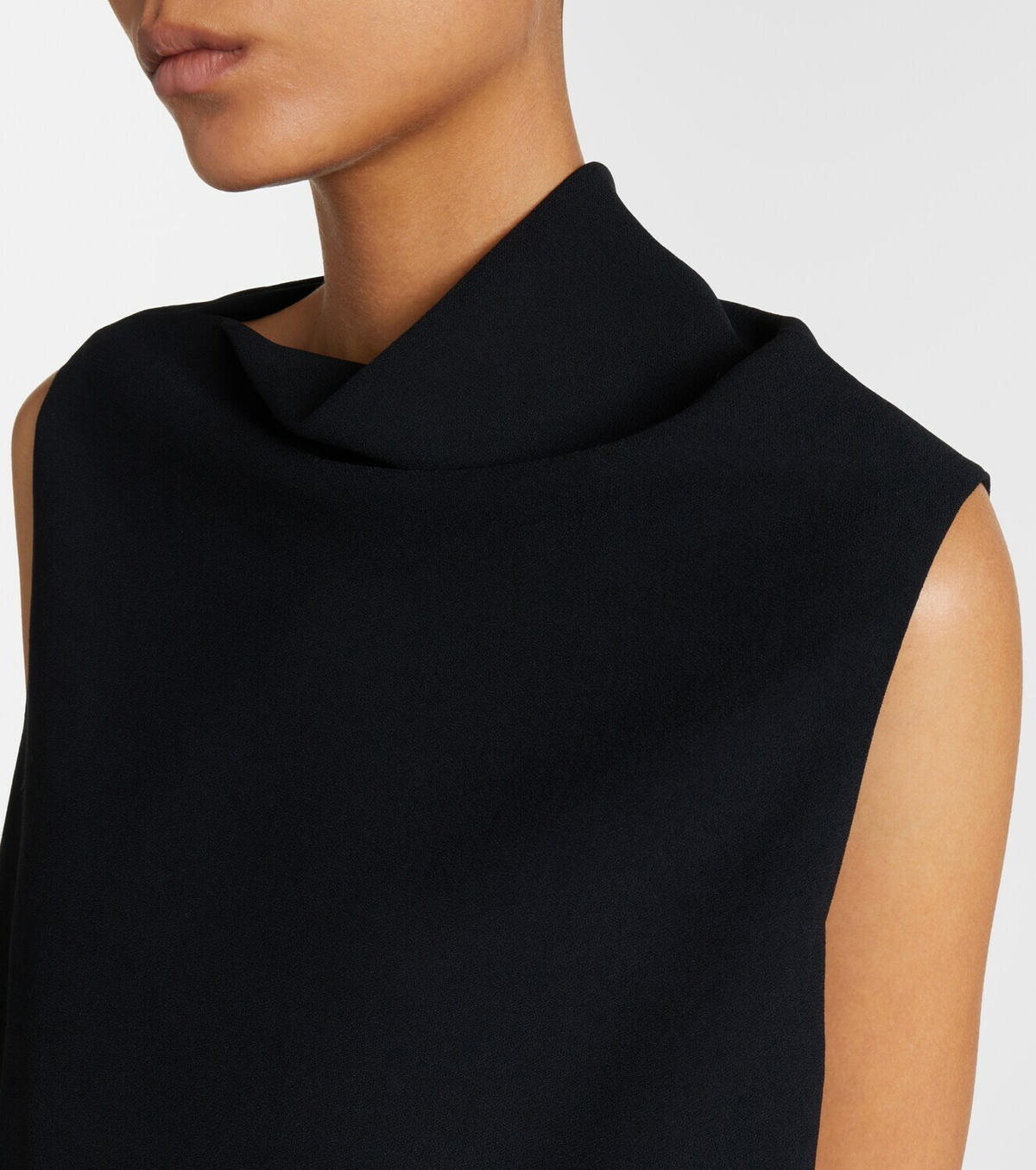 Vince Draped asymmetric crêpe top