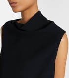Vince Draped asymmetric crêpe top