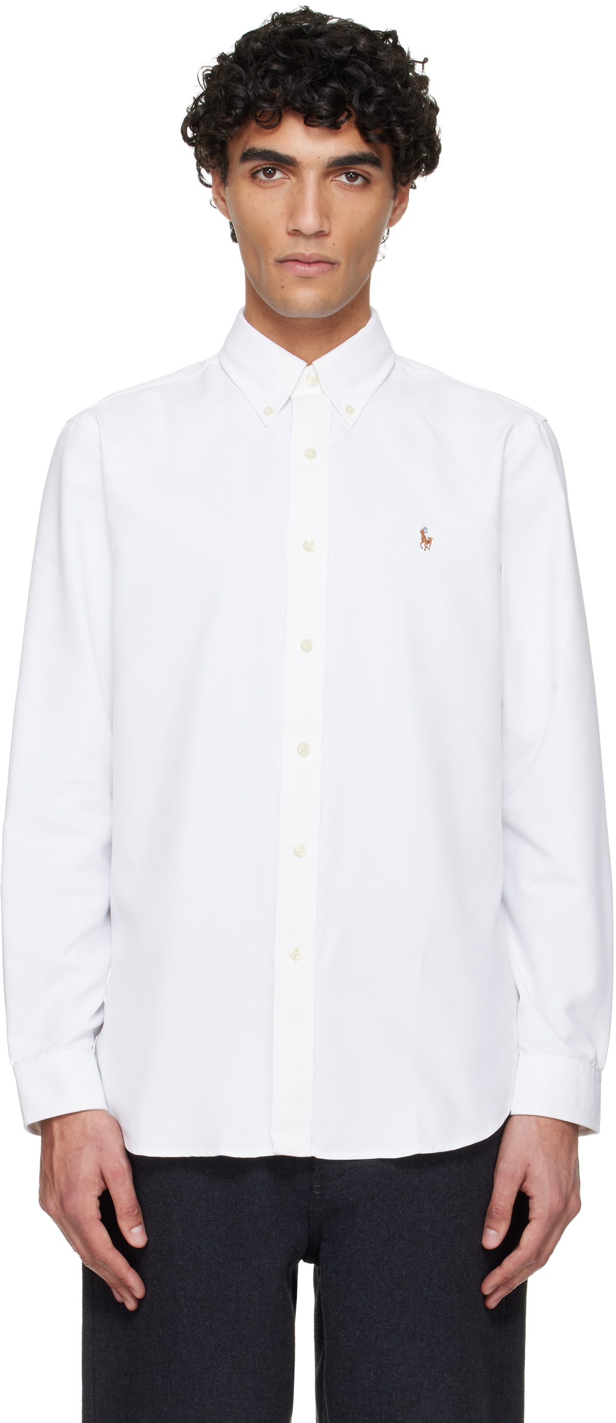 Polo Ralph Lauren White Long Sleeve Oxford Sport Shirt Polo Ralph Lauren
